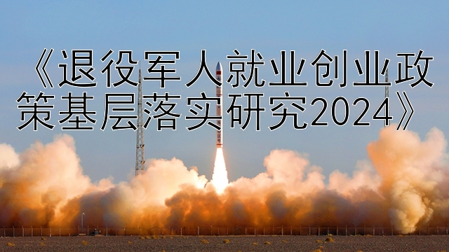 《退役军人就业创业政策基层落实研究2024》