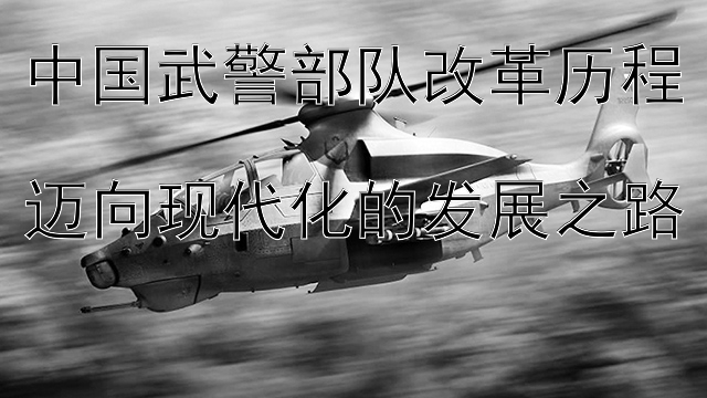 中国武警部队改革历程  
迈向现代化的发展之路